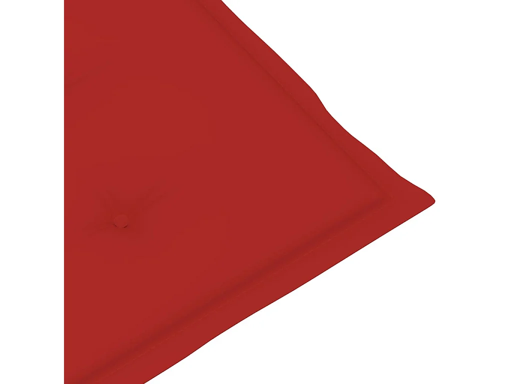 Chaises de jardin 6 pcs avec coussins rouge Bois de teck