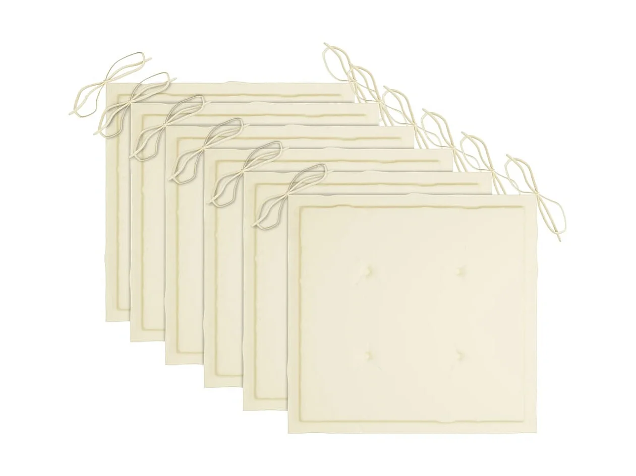 Chaises à dîner d'extérieur 6 pcs avec coussins Acacia massif 14