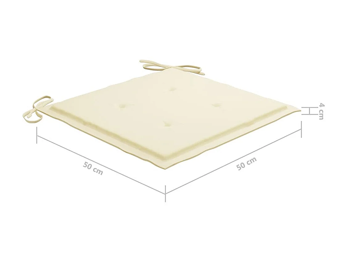 Chaises à dîner d'extérieur 6 pcs avec coussins Acacia massif 14