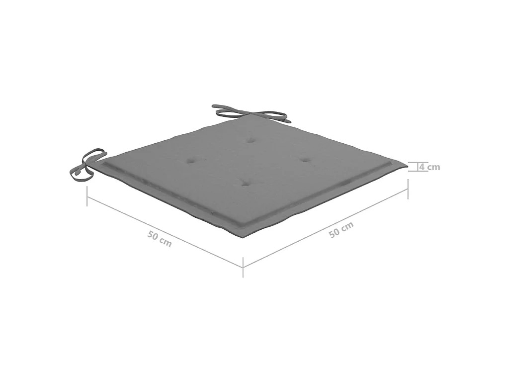 Chaises de jardin avec coussins 8 pcs Bois d'acacia solide Gris 27