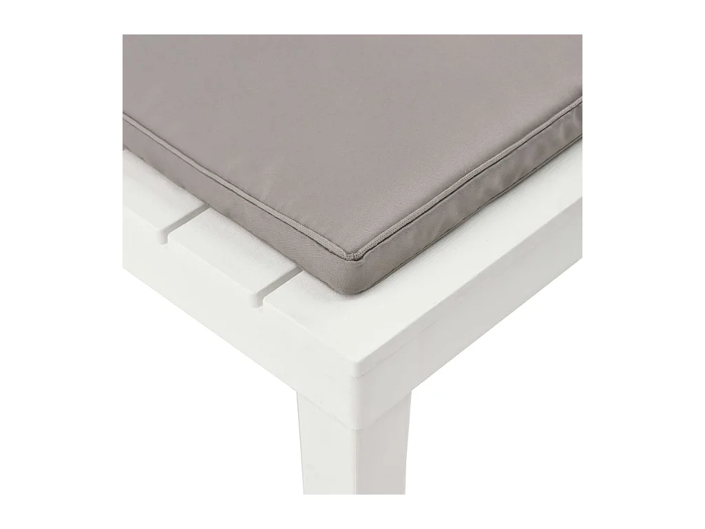 Chaises de salon de jardin et coussins 4 pcs Plastique Blanc