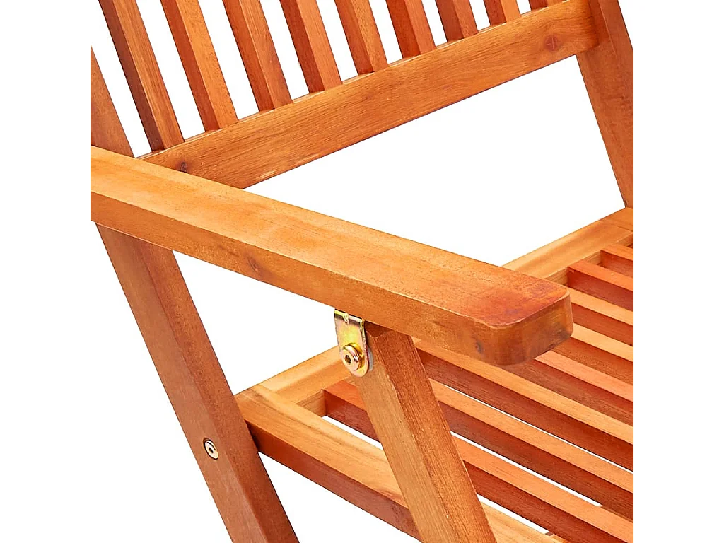 Chaises de jardin pliables 8 pcs Bois d'eucalyptus massif