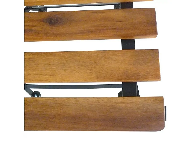 Chaise de jardin acacia massif foncé et métal Siori - Lot de 2