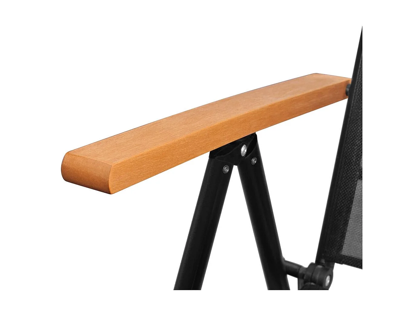 Chaises de jardin pliables 6 pcs Textilène Noir 3