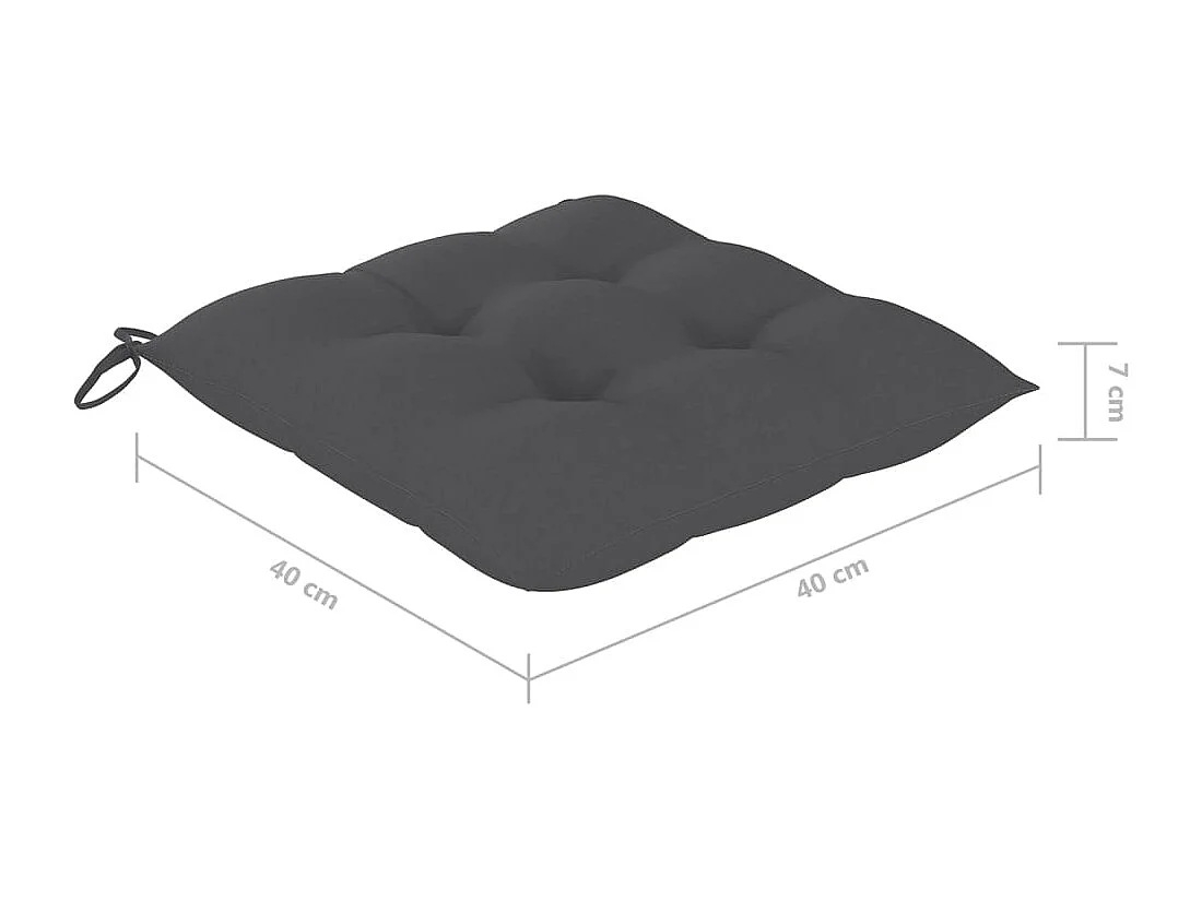 Chaises pliables d'extérieur 8 pcs avec coussins Bois d'acacia 18