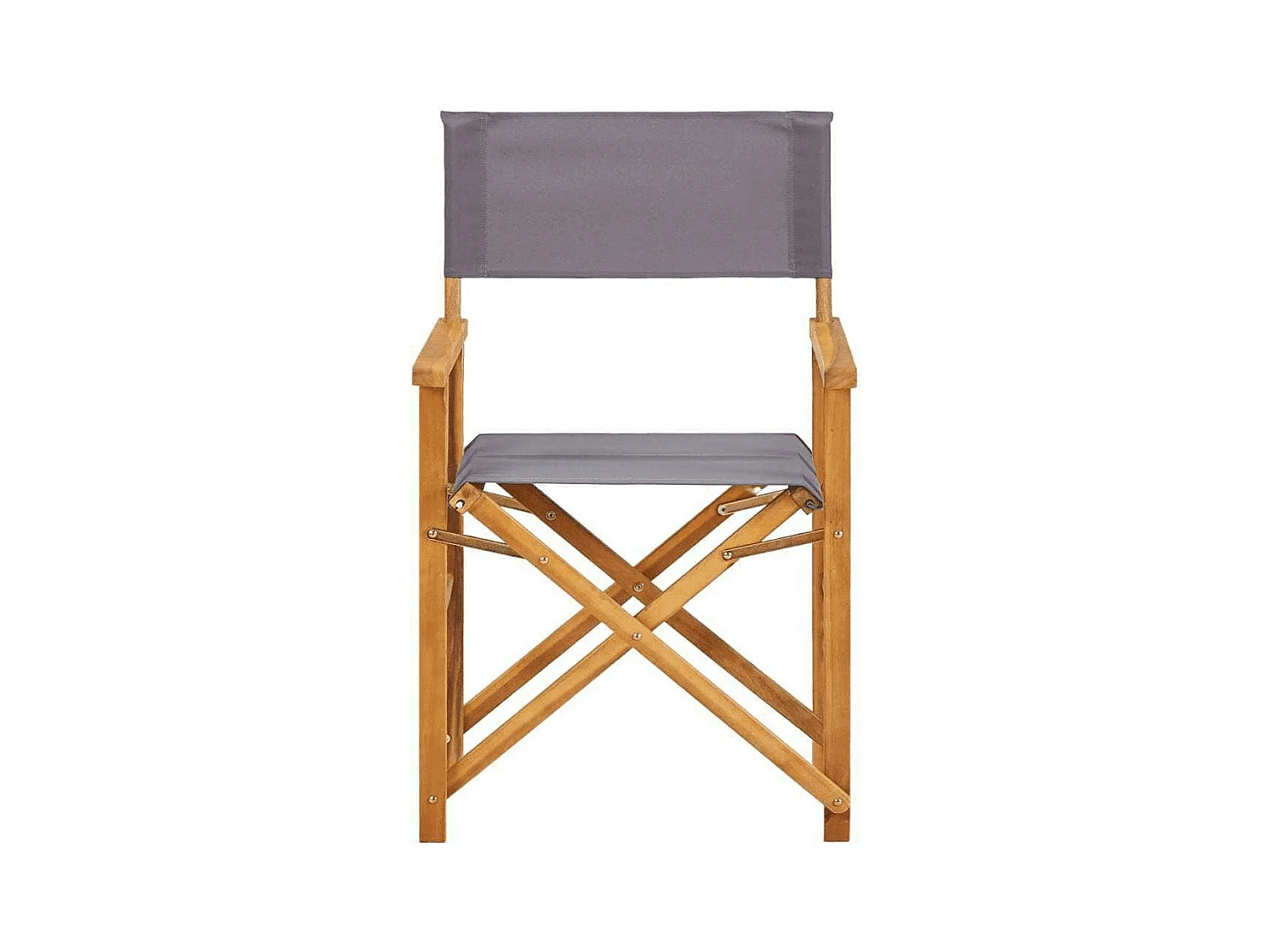 Chaise de jardin polyester gris et acacia massif Maer