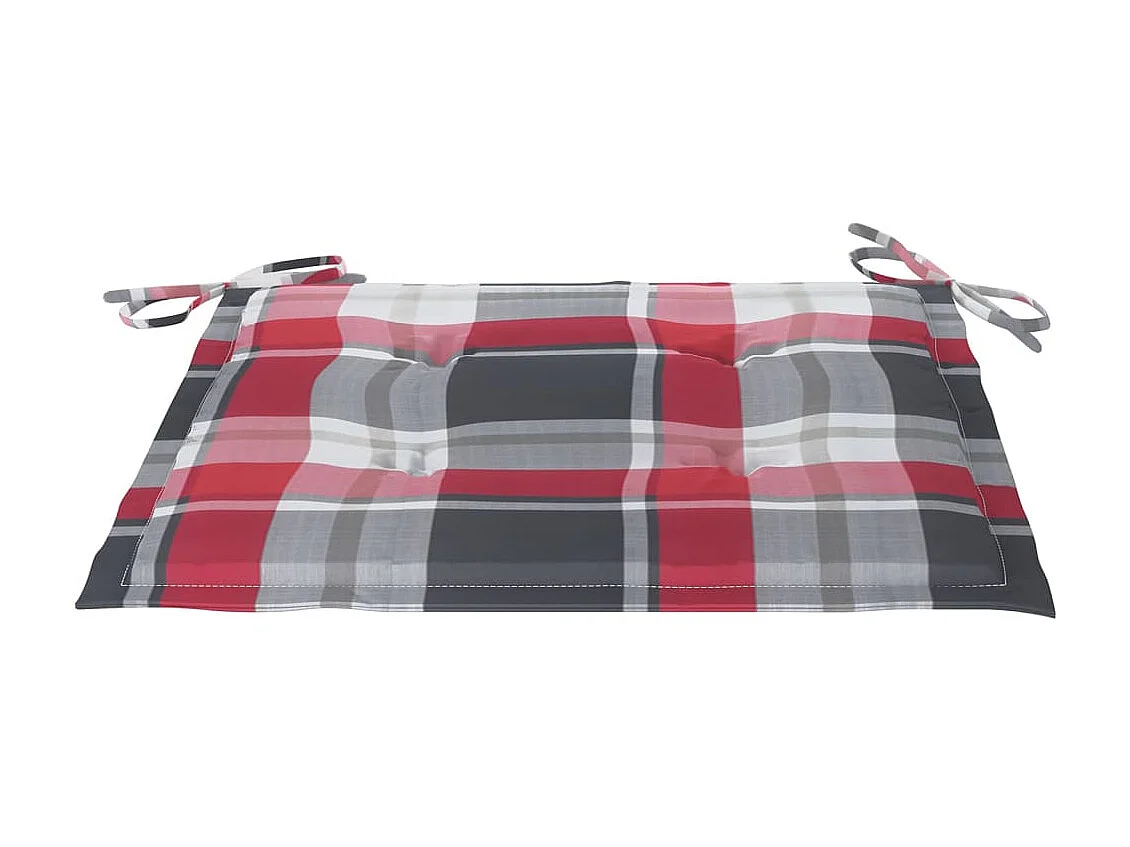 Chaises de jardin empilables avec coussins 4 pcs Teck solide 25