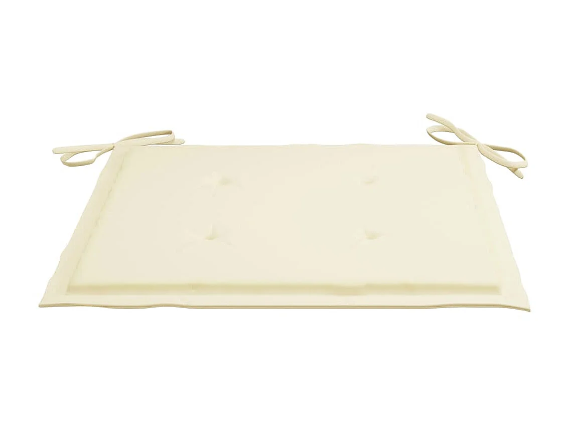 Chaises de jardin empilables avec coussins 4 pcs Teck solide 27