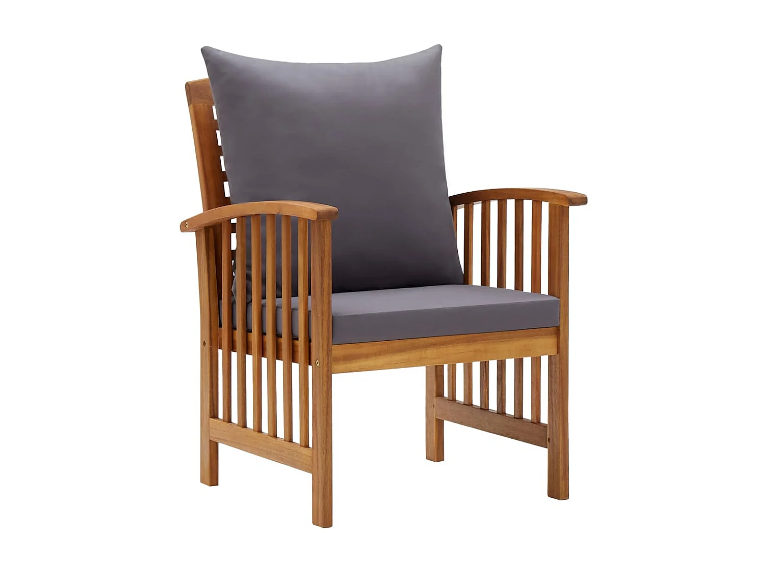 Chaises de jardin avec coussins 2 pcs Bois d'acacia massif 13