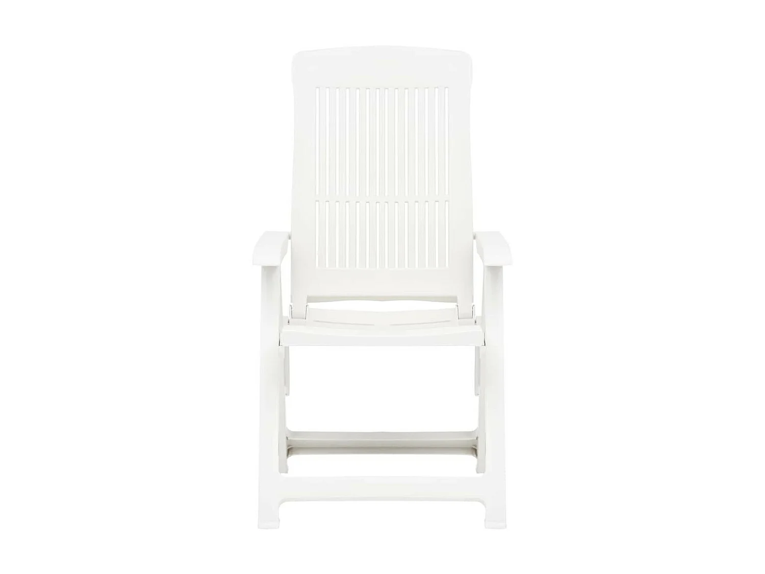 Chaises inclinables de jardin 2 pcs Plastique Blanc