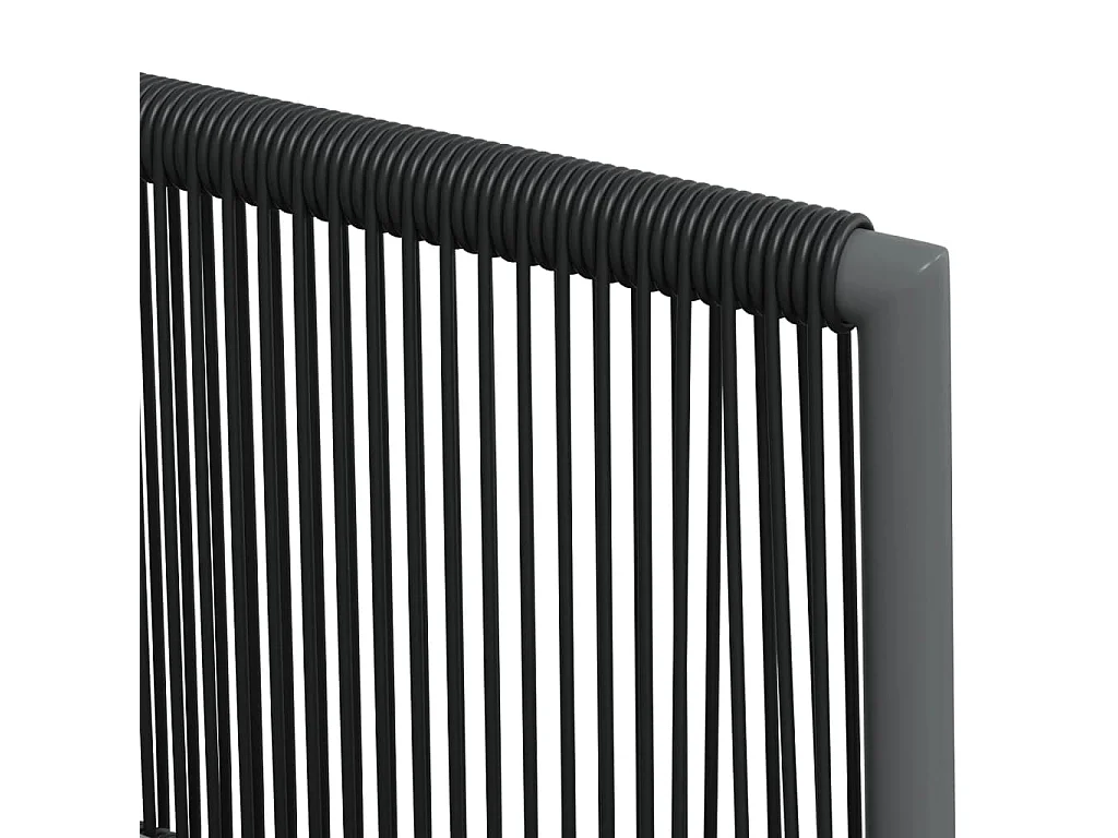 Chaises de jardin et coussins lot de 4 noir 54x60,5x83,5