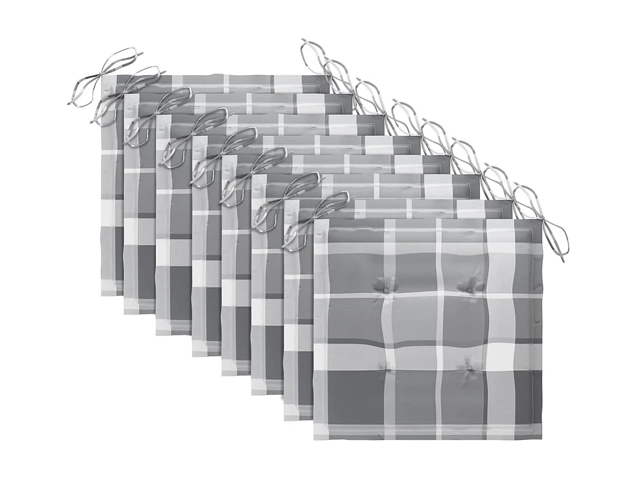 Chaises de jardin empilables avec coussins 8 pcs Teck solide 81