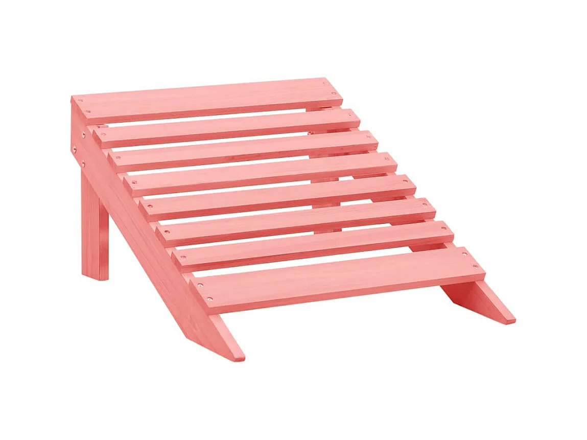 Chaise de jardin Adirondack avec pouf Bois de sapin solide Rose