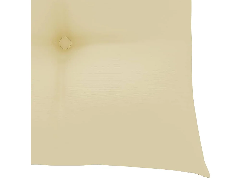 Chaises de jardin avec coussins blanc crème 4 pcs Teck massif 2