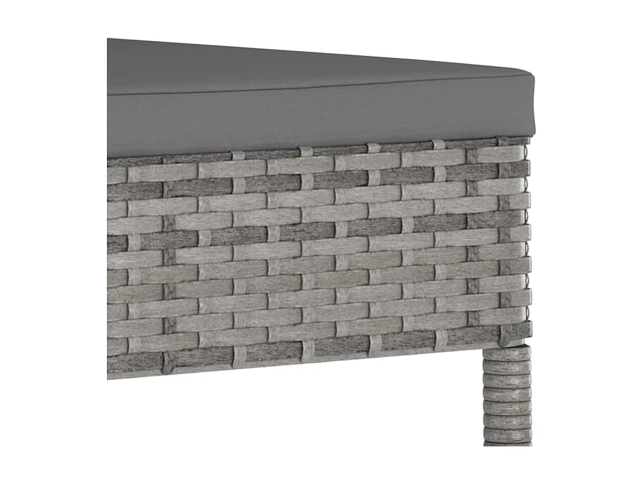 Chaises de salle à manger de jardin 4 pcs Résine tressée Gris 4