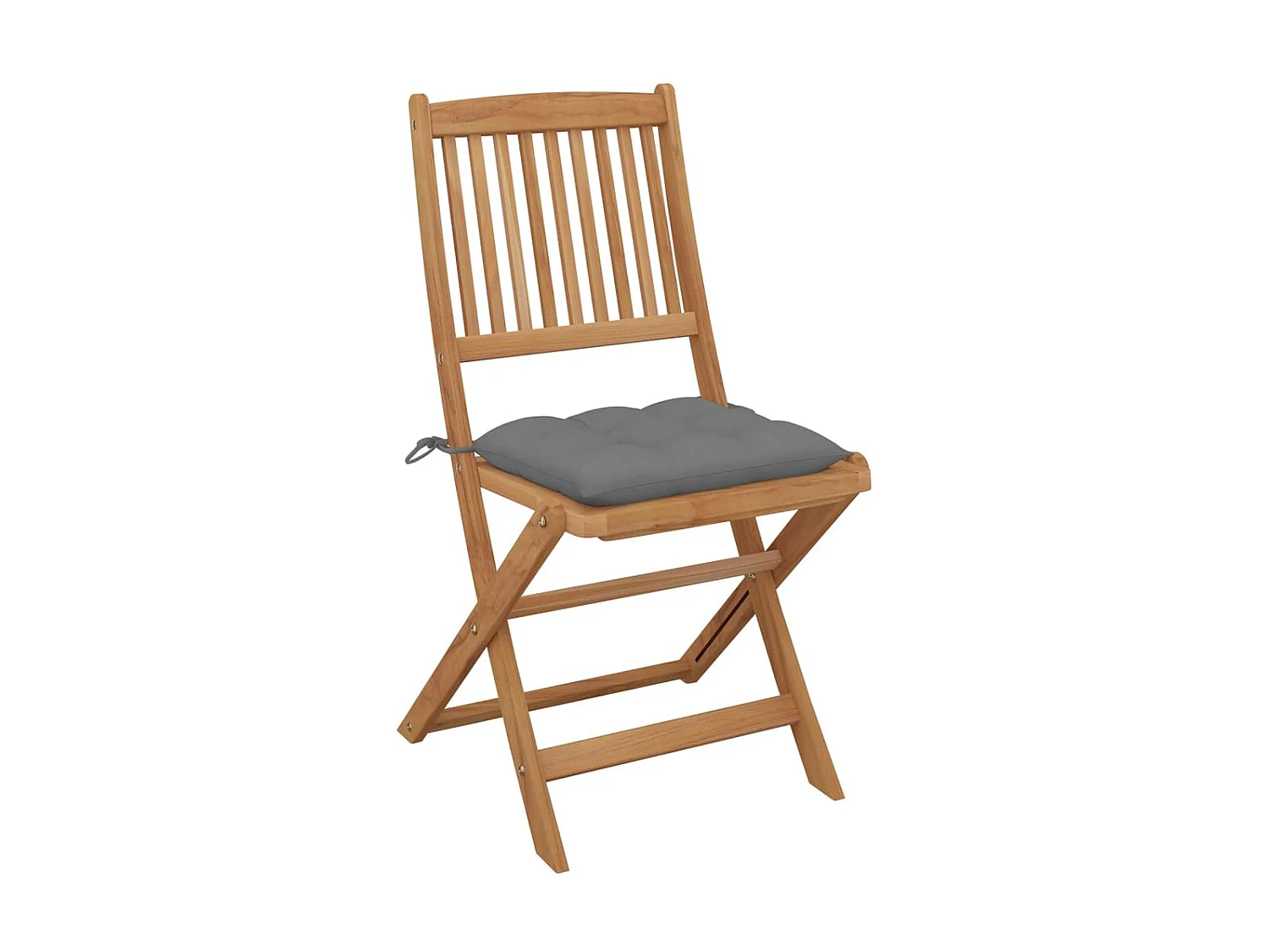 Chaises pliables d'extérieur avec coussins 8 pcs Bois d'acacia 47