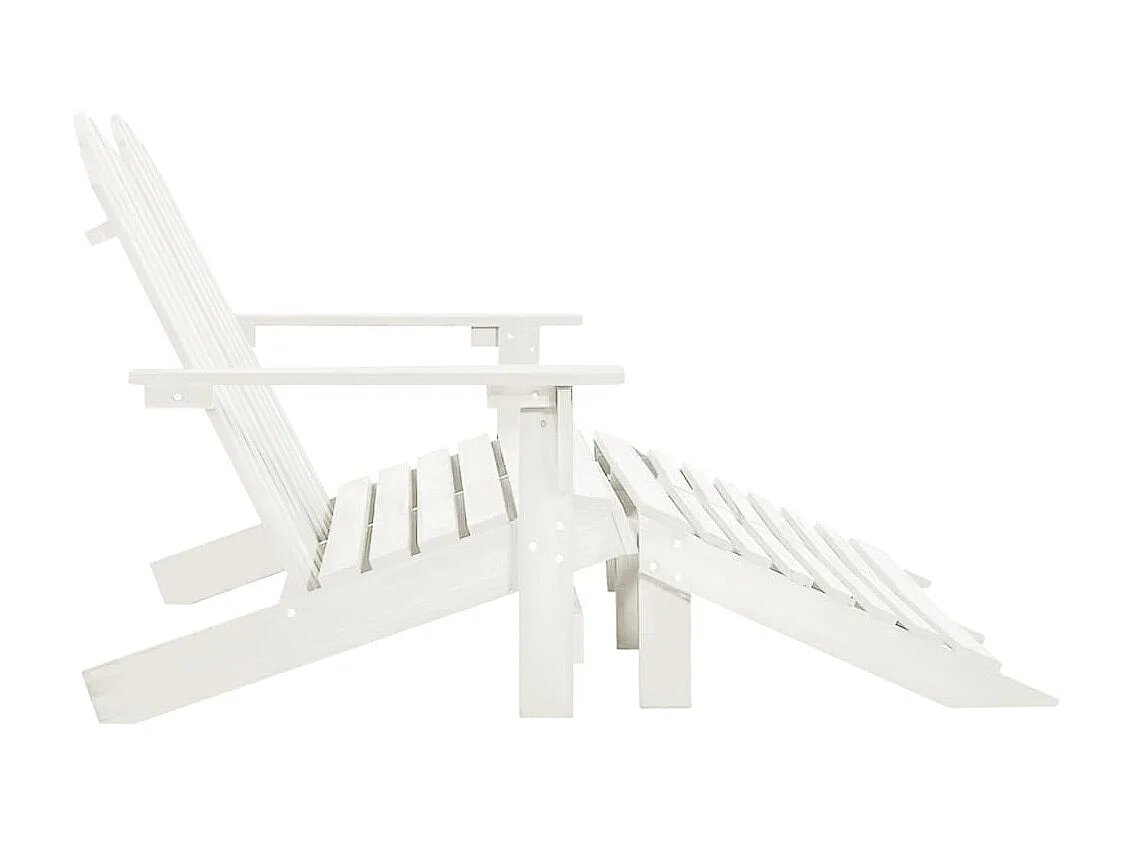 Chaise de jardin Adirondack 2 places et repose-pied Sapin Blanc