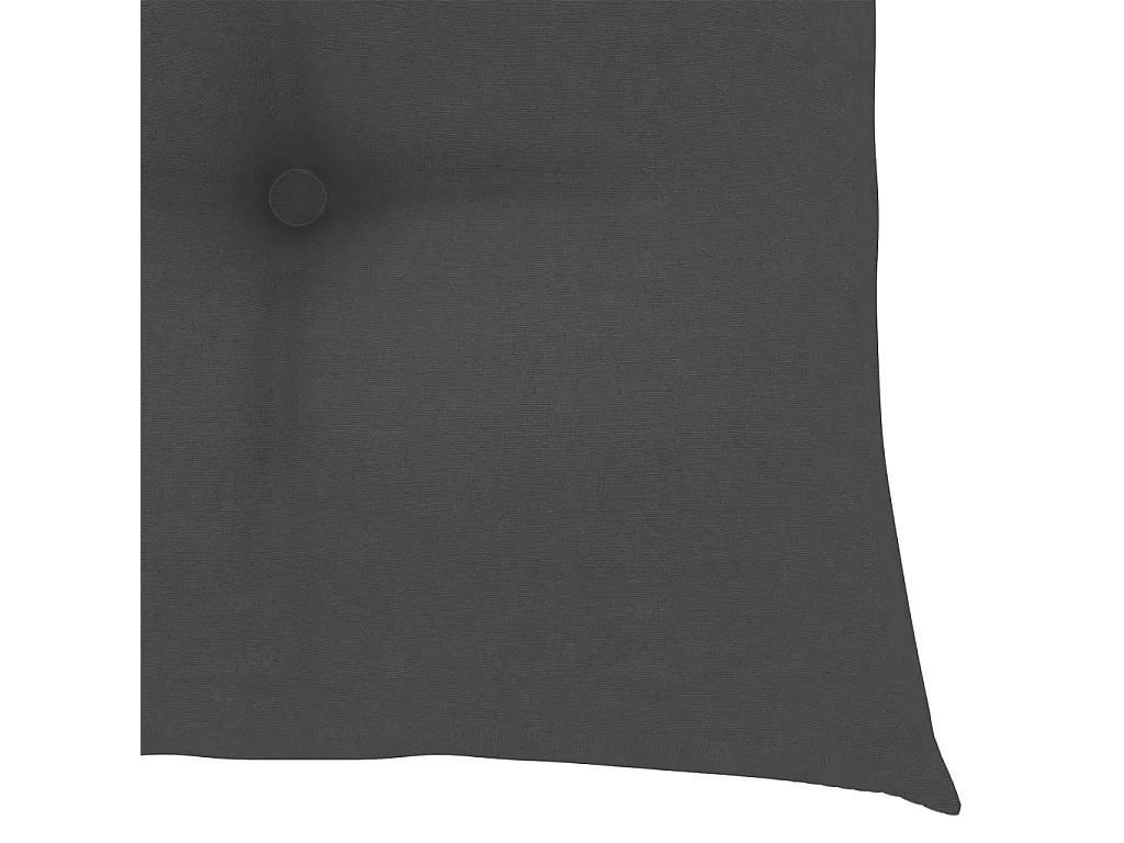 Chaises de jardin avec coussins anthracite 3 pcs Bois de teck 2