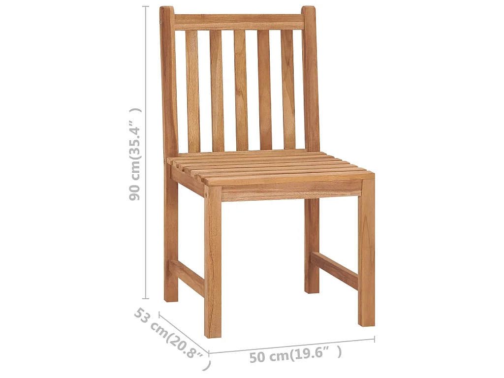 Chaises de jardin 2 pcs avec coussins Bois de teck massif 21