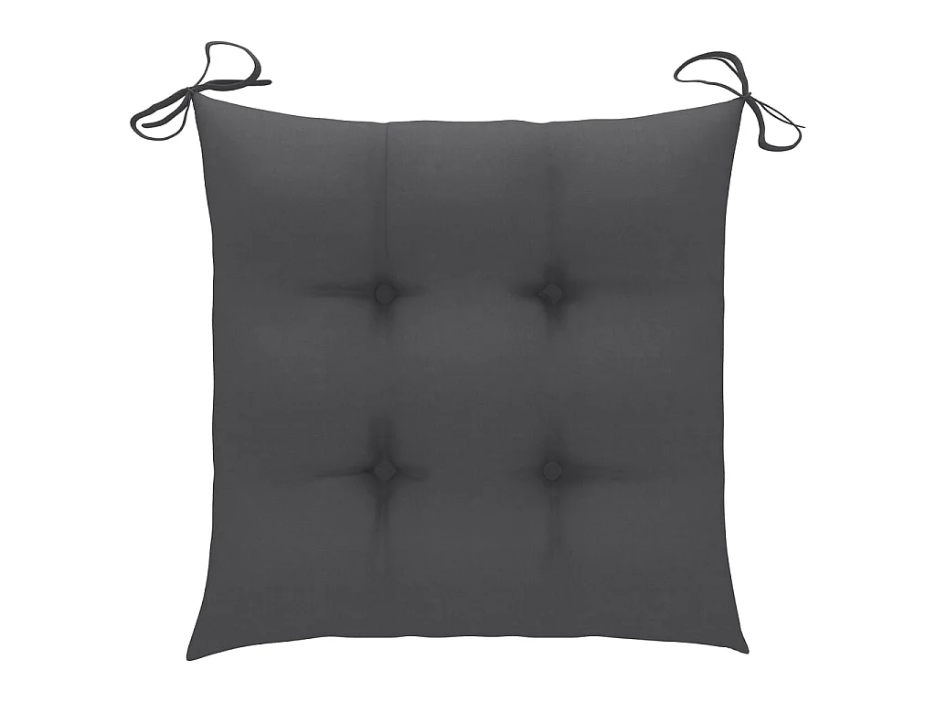 Chaises de jardin avec coussins anthracite 4 pcs Bois de teck 4