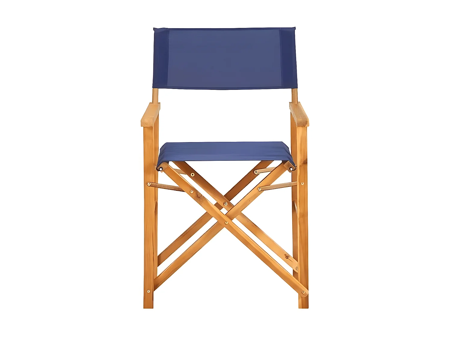 Chaise de jardin polyester bleu et acacia massif Maer