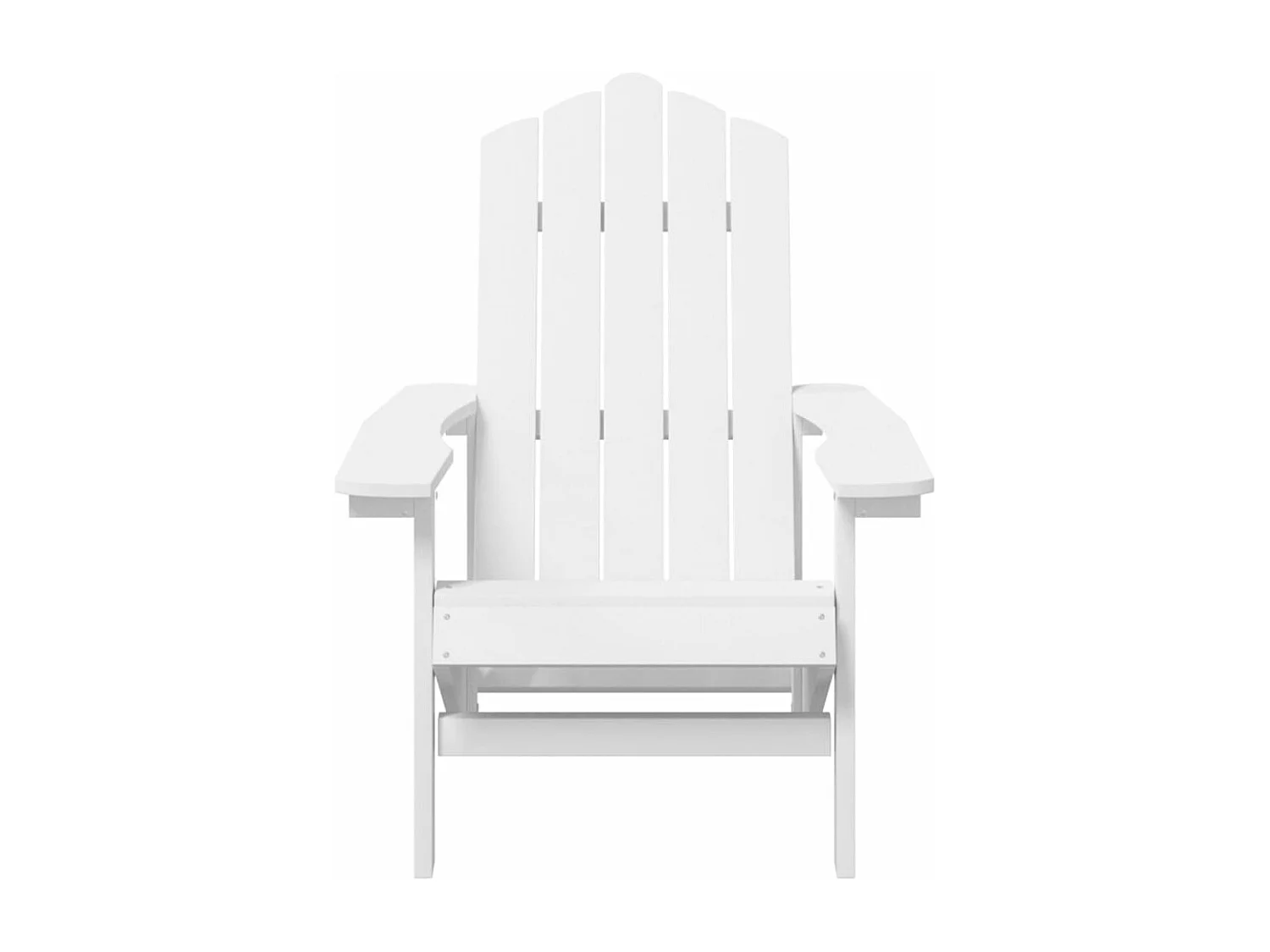 Chaise de jardin Adirondack avec table PEHD Blanc