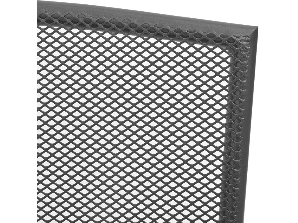 Chaises empilables de jardin 2 pcs Acier Gris