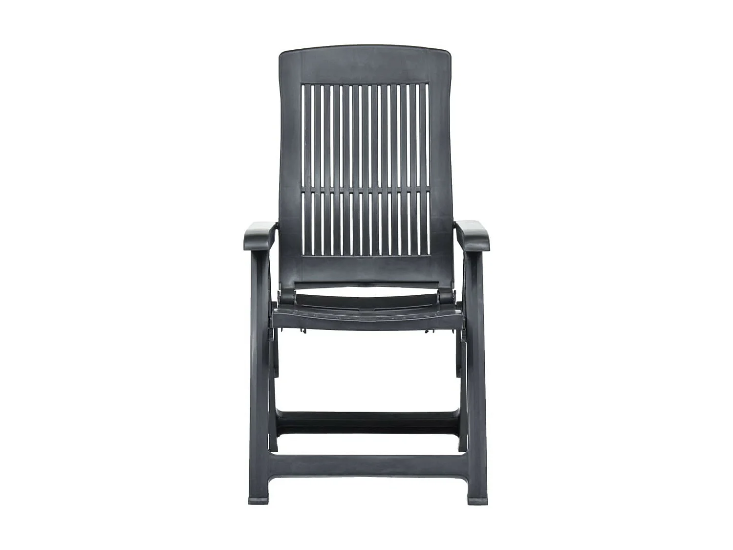 Chaises inclinables de jardin 2 pcs Plastique Anthracite 2