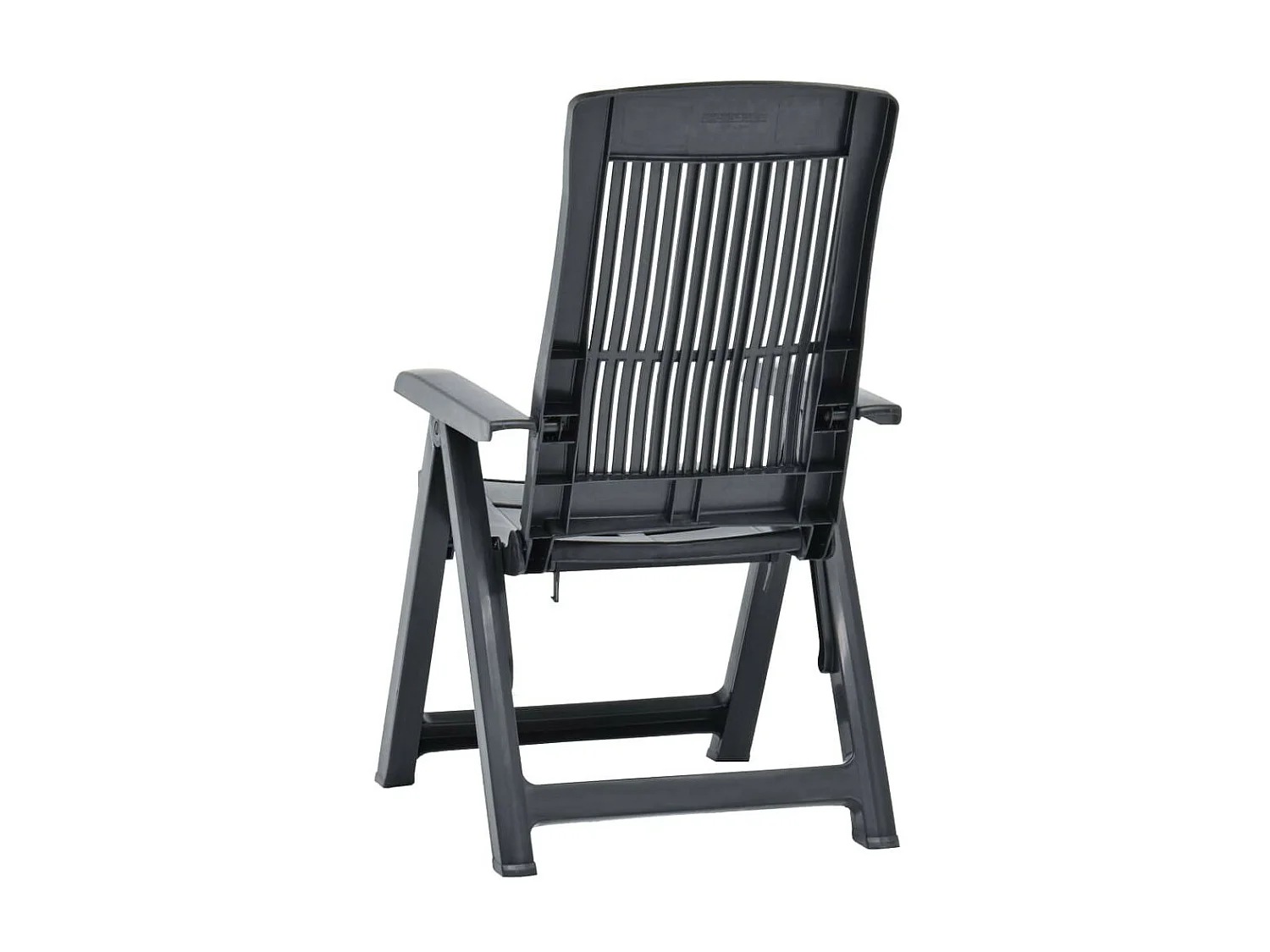 Chaises inclinables de jardin 2 pcs Plastique Anthracite 2