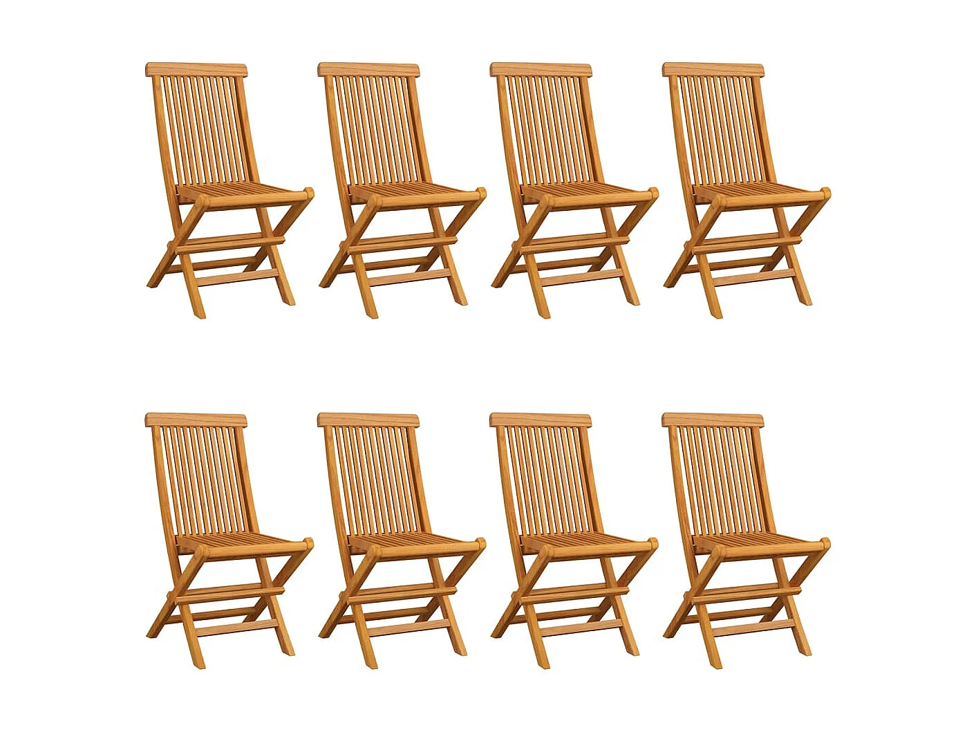 Chaises de jardin avec coussins anthracite 8 pcs Teck massif