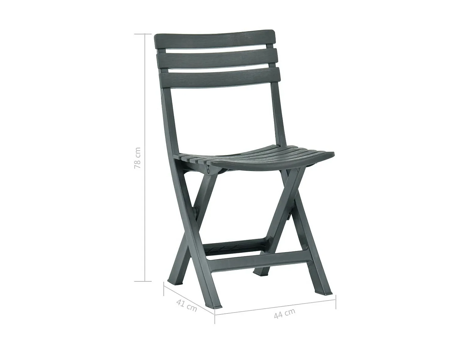 Chaises de jardin pliables 2 pcs Plastique Vert