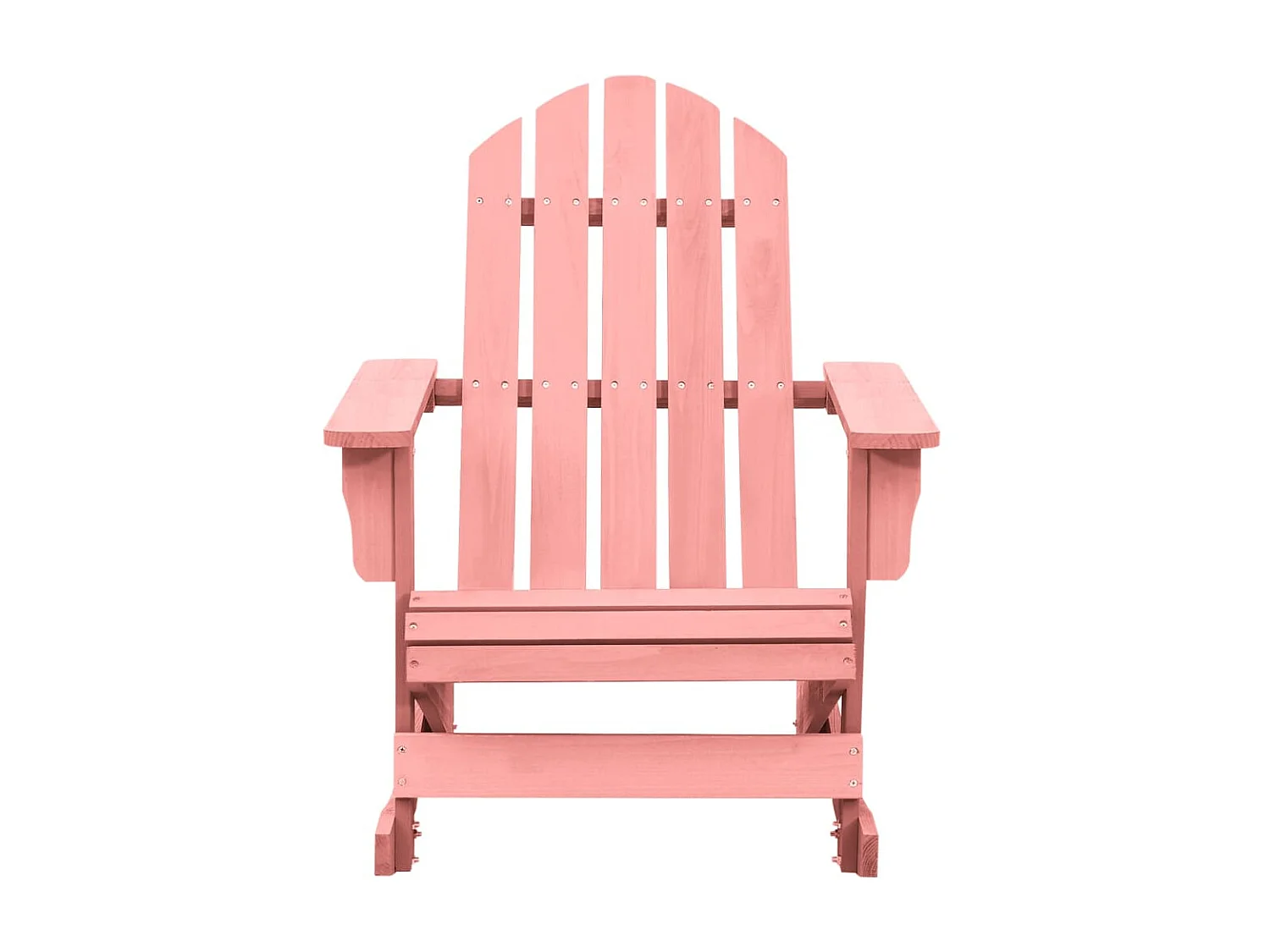 Chaise à bascule de jardin Adirondack Bois de sapin massif Rose