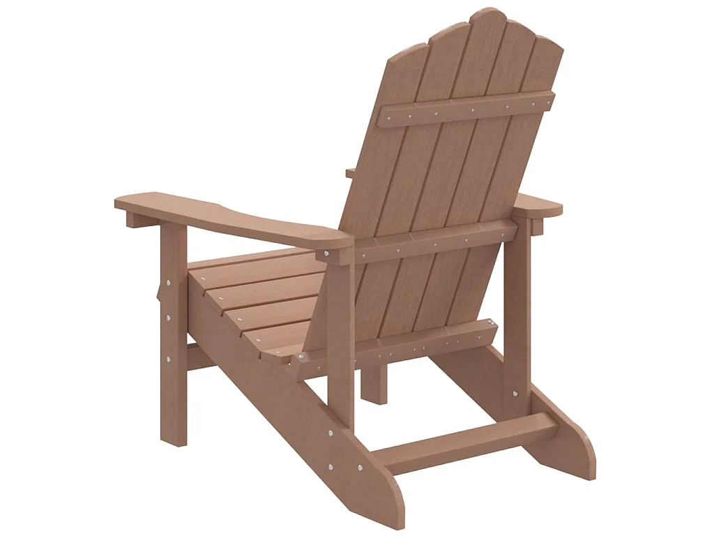 Chaise Adirondack de jardin PEHD Marron