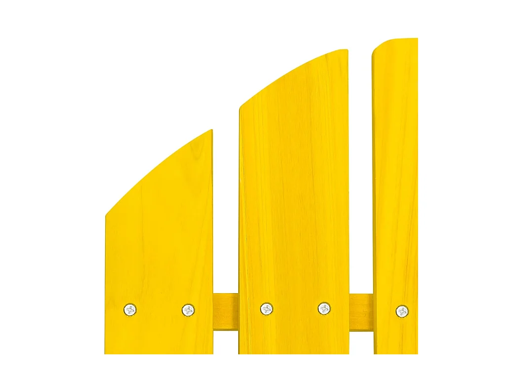 Chaise de jardin Adirondack avec pouf Bois de sapin Jaune