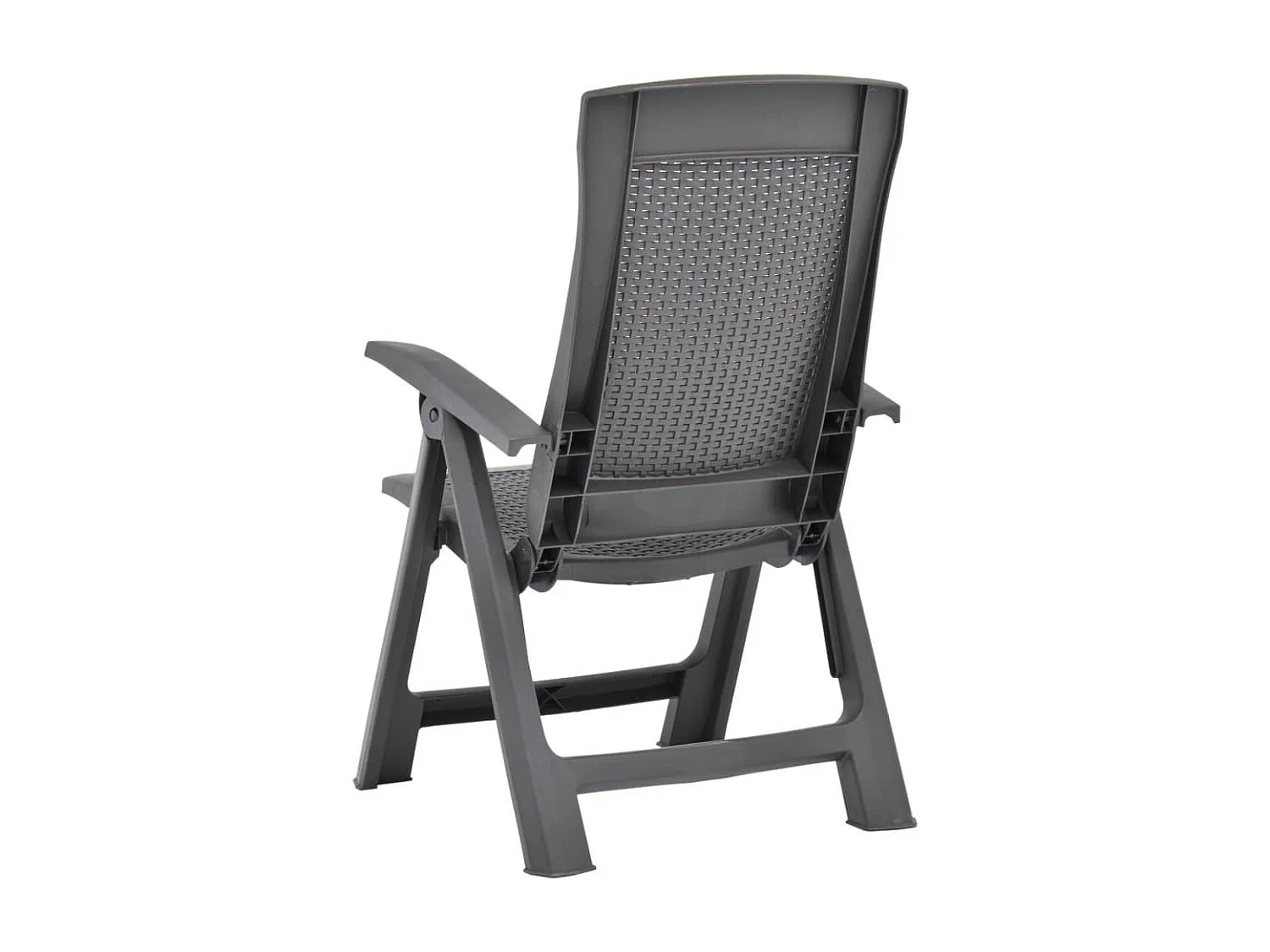 Chaises inclinables de jardin 2 pcs Plastique Moka 2