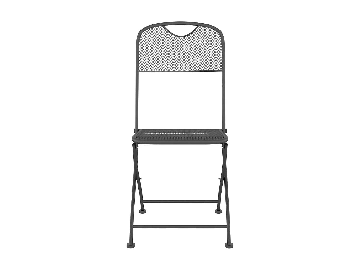 Tuinstoelen inklapbaar 4 st metaalgaas antracietkleurig