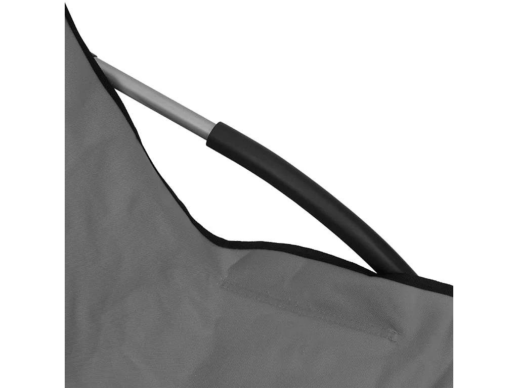 Chaises de plage pliables 2 pcs Gris Tissu 3