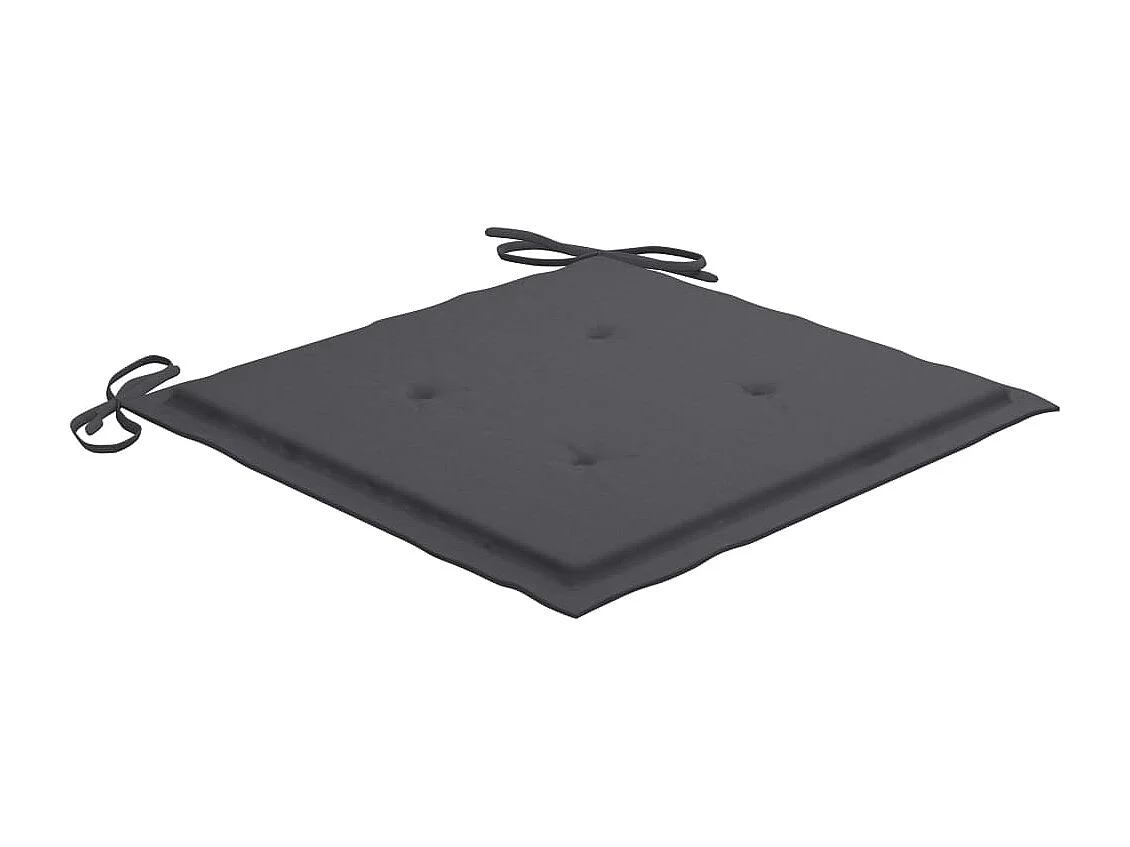 Chaises de jardin avec coussins anthracite 6 pcs Bois de teck 3