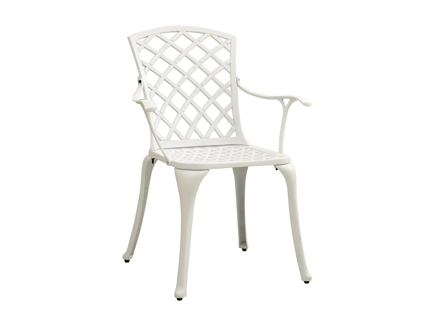 Chaises de jardin 4 pcs Aluminium coulé Blanc