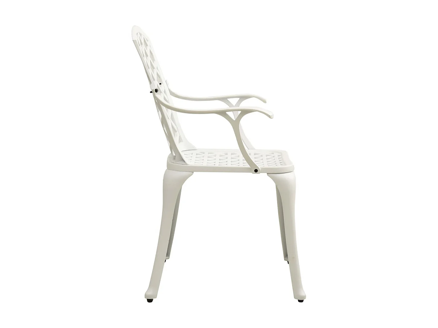 Chaises de jardin 4 pcs Aluminium coulé Blanc