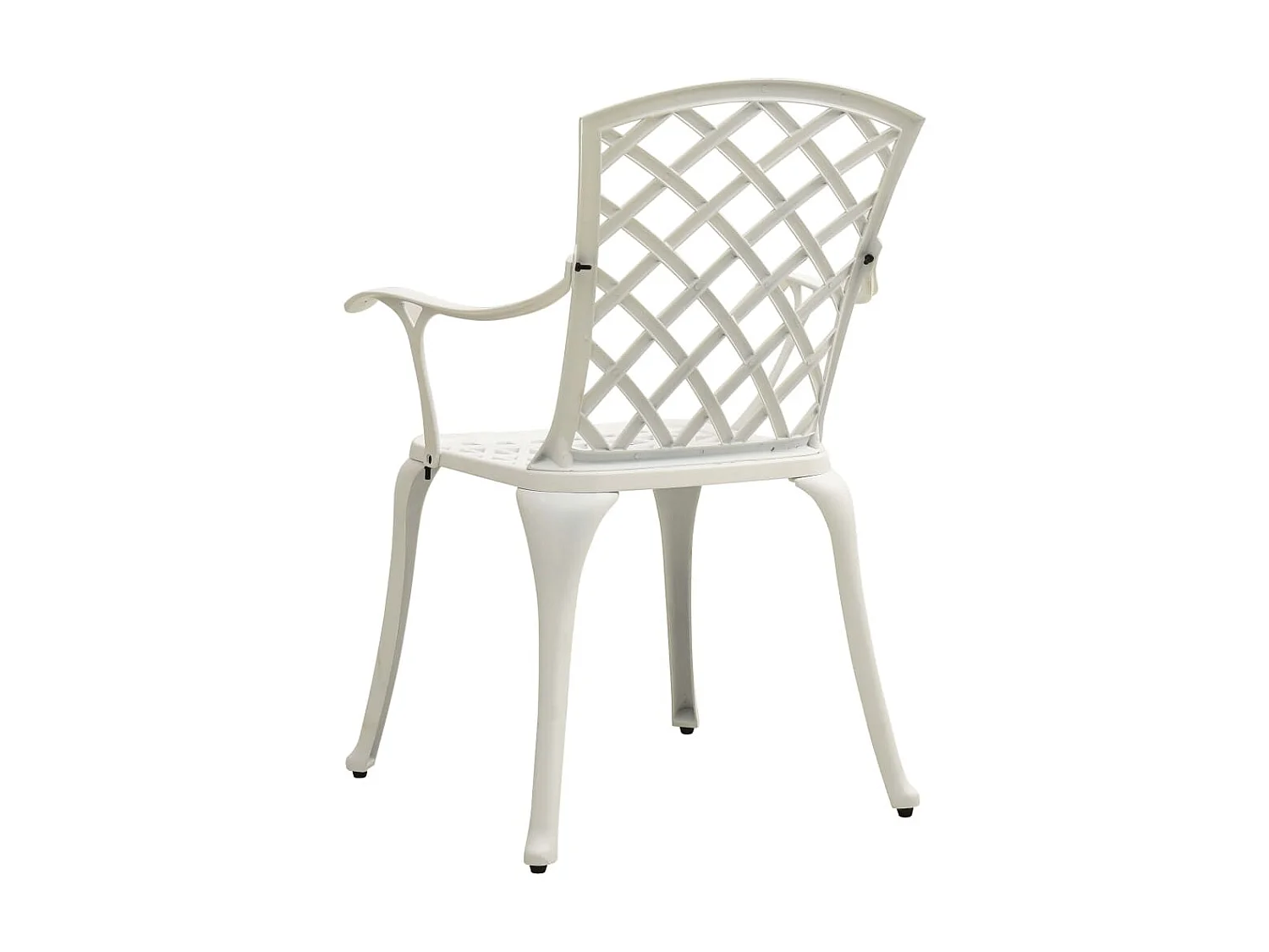 Chaises de jardin 4 pcs Aluminium coulé Blanc