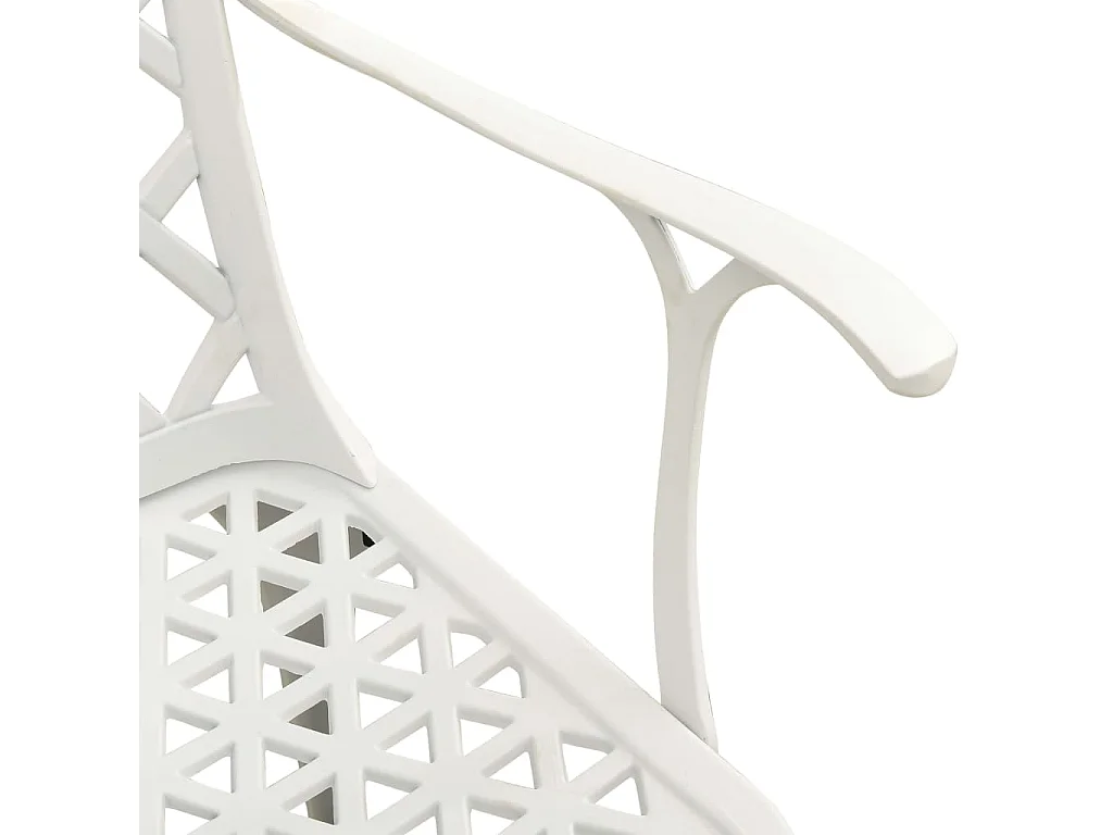 Chaises de jardin 4 pcs Aluminium coulé Blanc