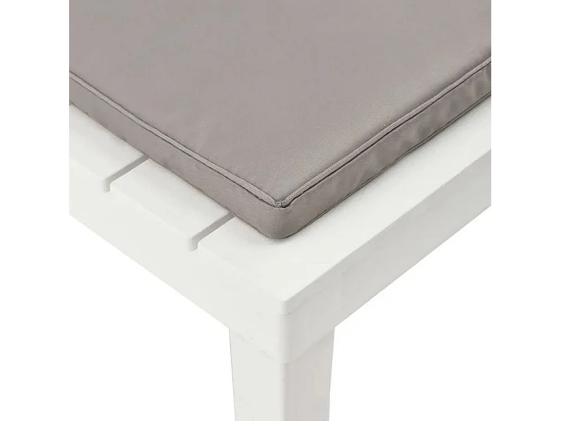 Chaise de jardin marron et plastique blanc Shan - Lot de 2