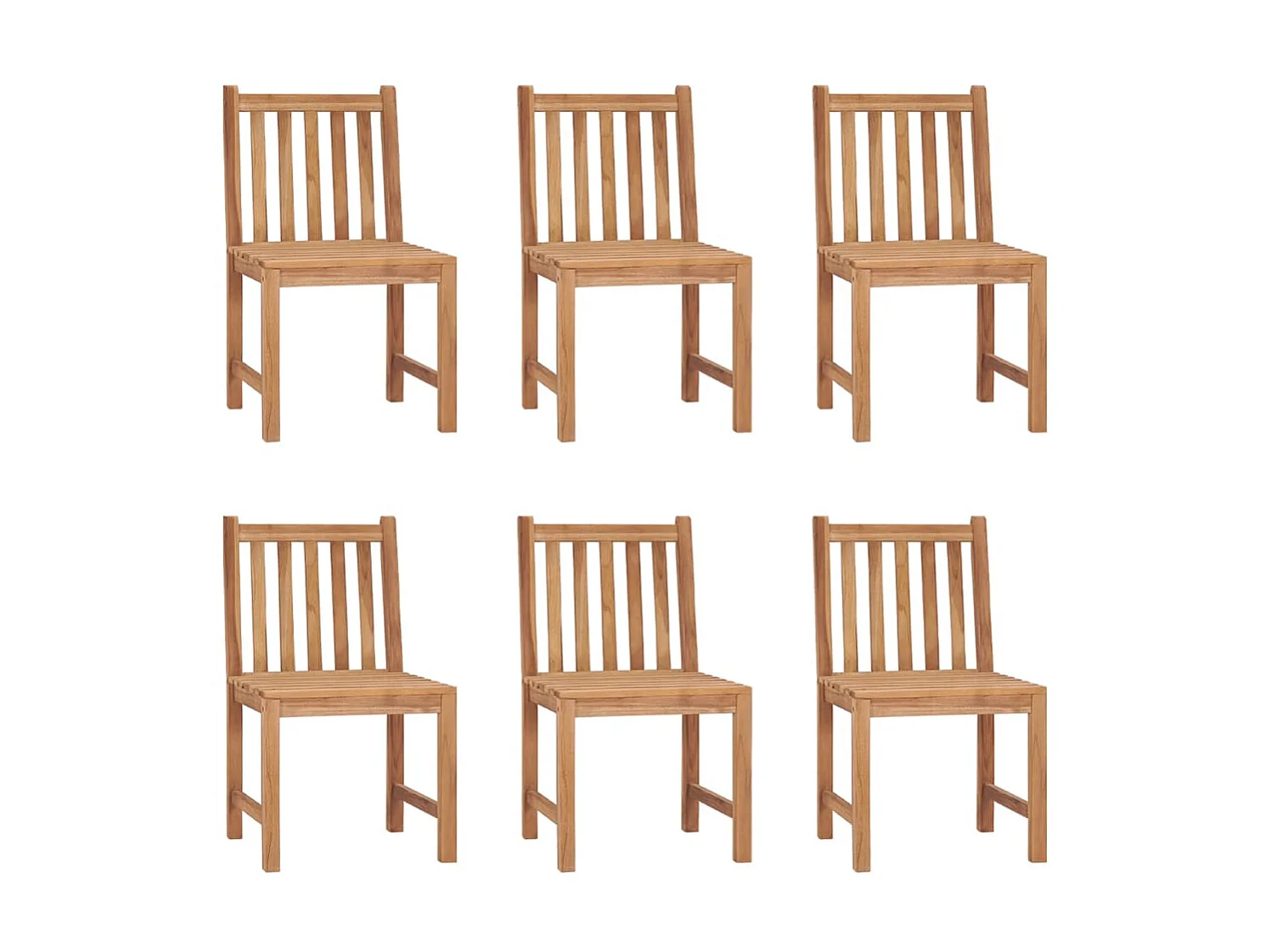 Chaises de jardin 6 pcs avec coussins Bois de teck massif 9