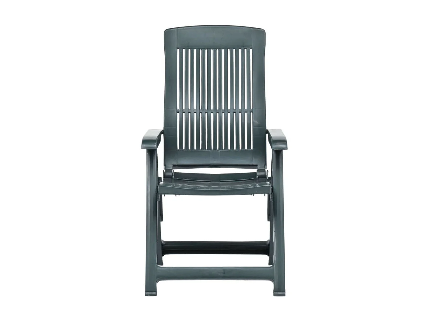 Chaises inclinables de jardin 2 pcs Plastique Vert