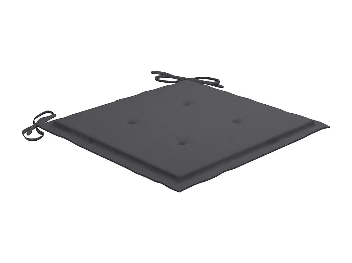 Chaises de jardin avec coussins anthracite 4 pcs Bois de teck 3