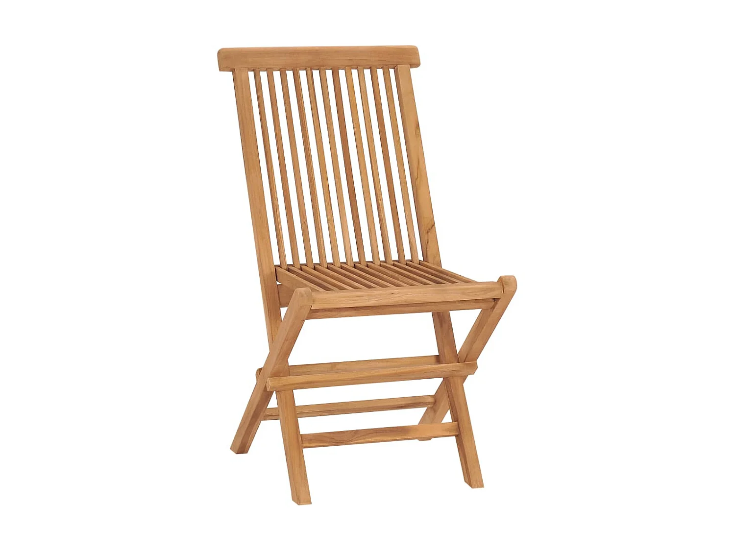 Chaises de jardin pliables 2 pcs Bois de teck massif 4