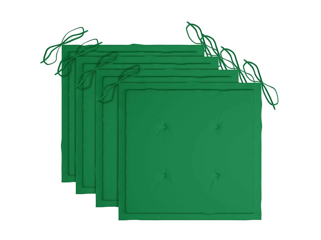 Chaises de jardin empilables avec coussins 4 pcs Teck solide 2