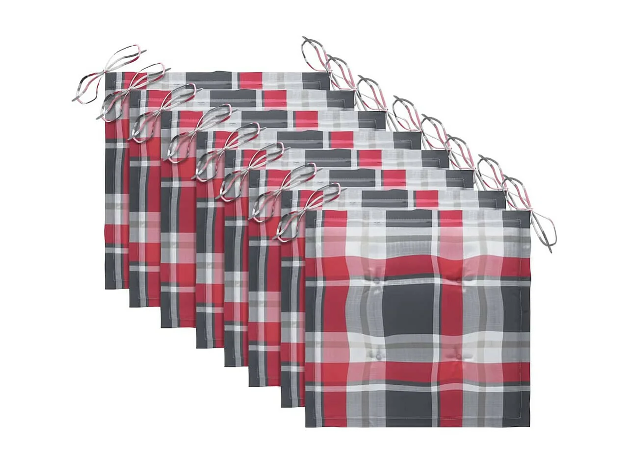 Chaises de jardin empilables avec coussins 8 pcs Teck solide 4