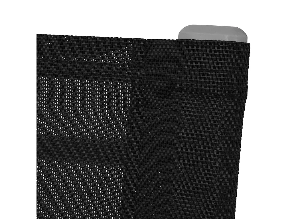 Chaises à bascule de jardin 2 pcs Acier et textilène Noir